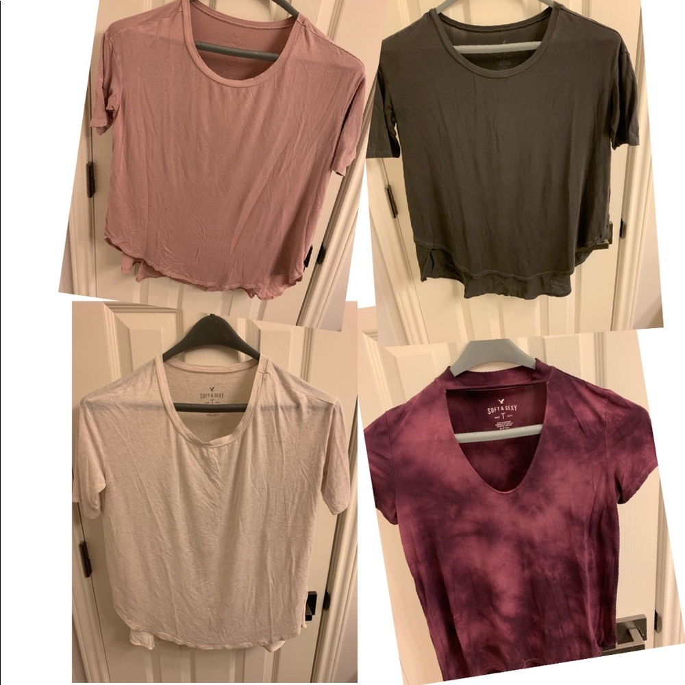 (4) American Eagle t-shirts  Size S